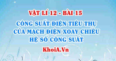 Công thức tính công suất điện tiêu thụ, điện năng tiêu thụ của mạch điện và biểu thức hệ số công suất - Vật lí 12 bài 15